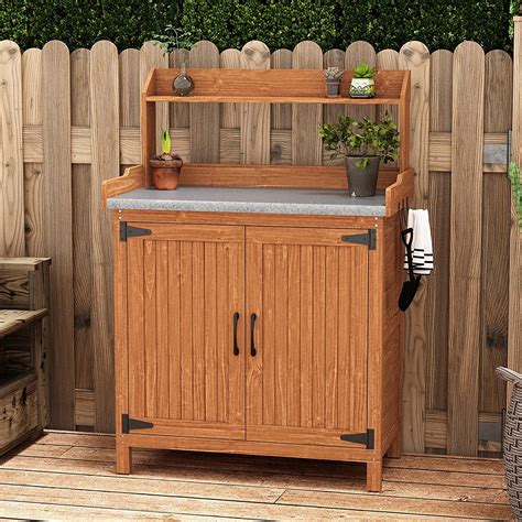 shipping hlr potting bench  storage galvanized steel