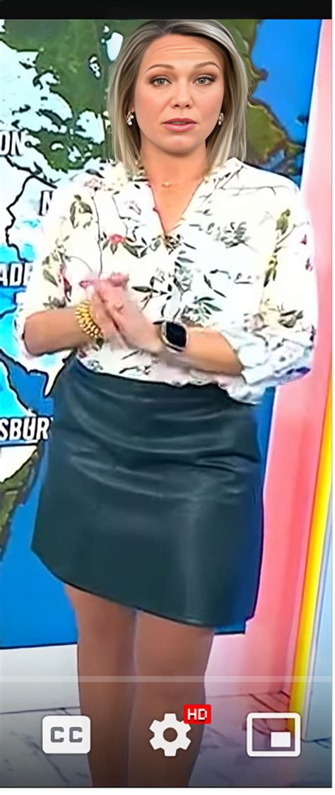 Dylan Dreyer Posing in her Sexy Mini Leather Skirt by dragonmatt600 on