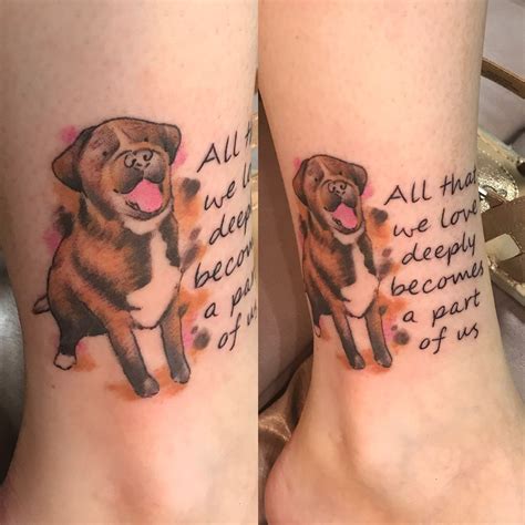 Dog Memorial Tattoo | Memorial tattoo quotes, Dog memorial tattoos