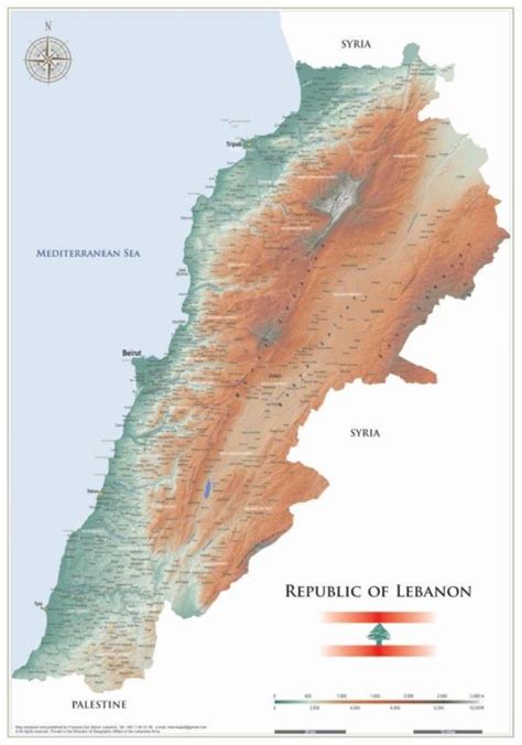 physical map Archives - Lebanon Postcard