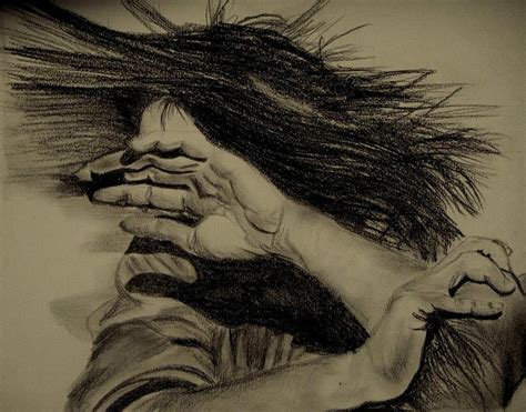 Women Abuse Drawing by Umme Kulsoom