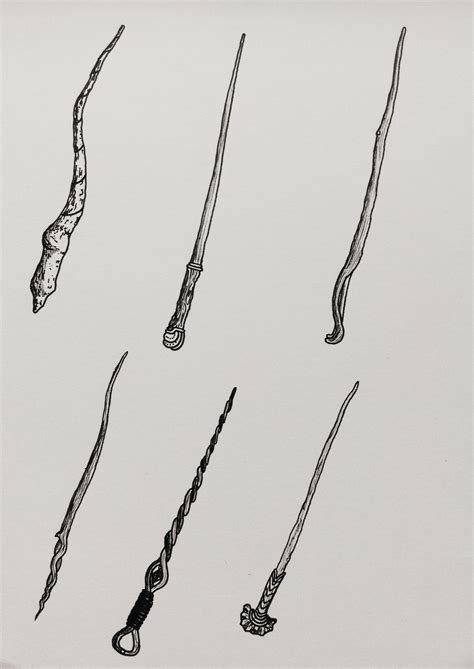How to Draw the Elder Wand Step by Step - Walter Witepheres
