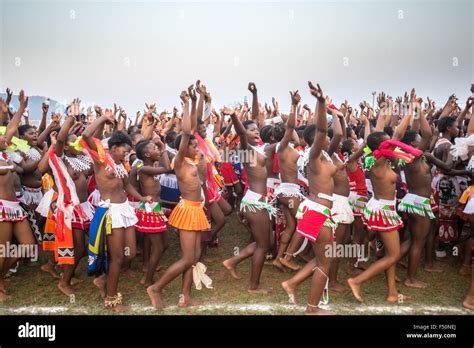 Ludzidzini, Swaziland, Africa - Annual Umhlanga, or reed dance ceremony ...