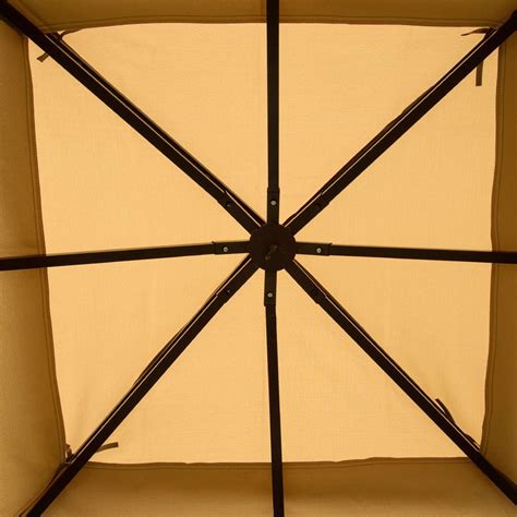 Sunnyglade Garden Gazebo 10′ x 10′ Patio Backyard Double Roof Vented ...