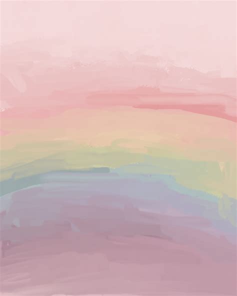 Pastel rainbow abstract art print – Artofit