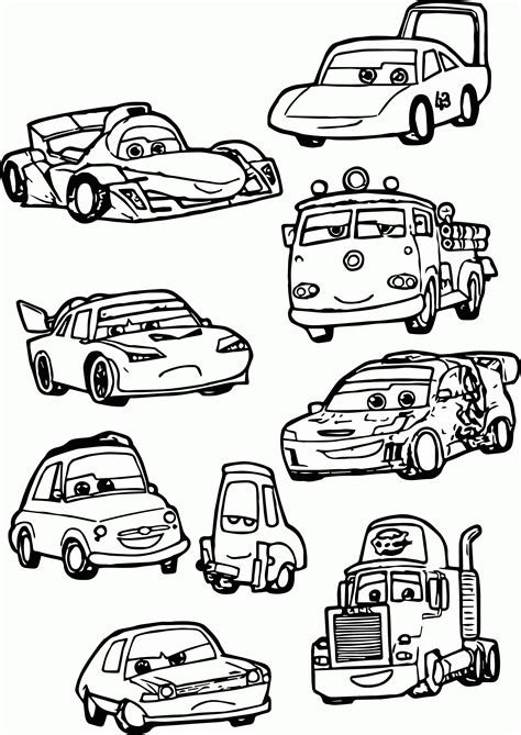Cars Coloring Sheet - ganalytic
