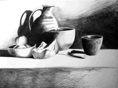 Still Life Black And White Drawing Easy at PaintingValley.com | Explore ...