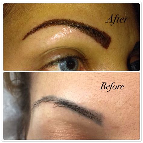 Before and after eyebrow tattoo by Alexandra 9086352185 Print Tattoos ...