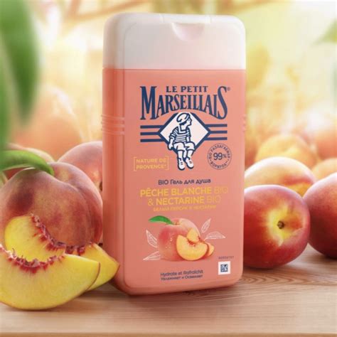 Гель для душа Le Petit Marseillais с белым персиком и нектарином ...