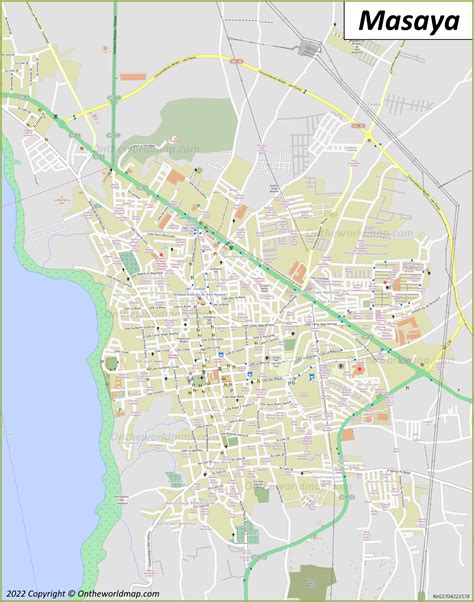 Mapa de Masaya | Nicaragua | Mapas Detallados de Masaya
