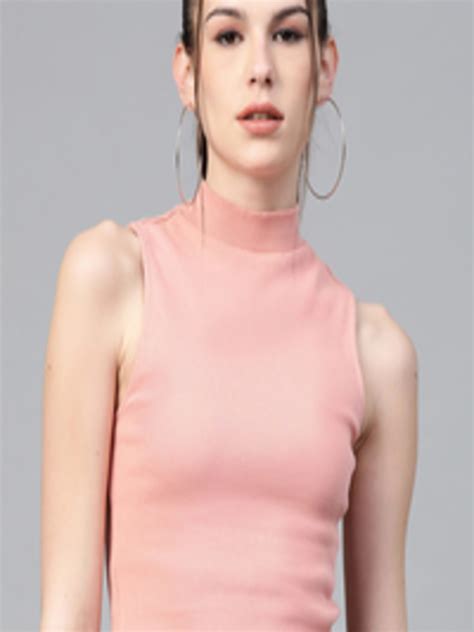 buy vividartsy peach coloured crop top tops  women  myntra