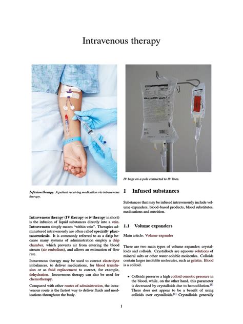 Intravenous Therapy | Intravenous Therapy | Medicine