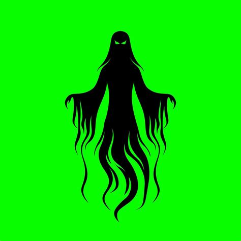 ghostly specter silhouette spooky illustration  vector art