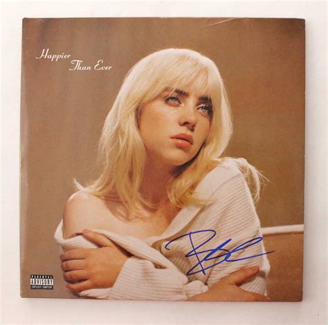 BILLIE EILISH SIGNED AUTOGRAPH ALBUM VINYL RECORD - HAPPIER THAN EVER ...