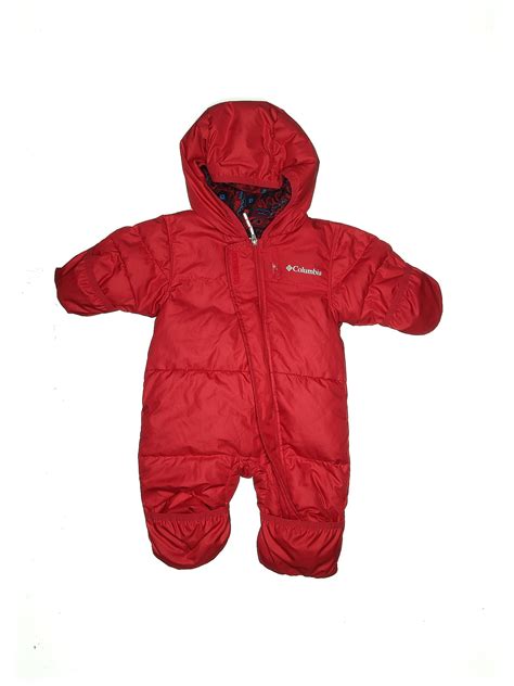 Columbia Solid Red One Piece Snowsuit Size 0-3 mo - 38% off | ThredUp