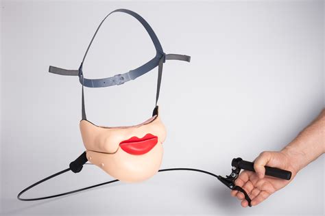 Comedy Teeth Ventriloquist Mask with Ruby Red Lips - Kallini Puppets