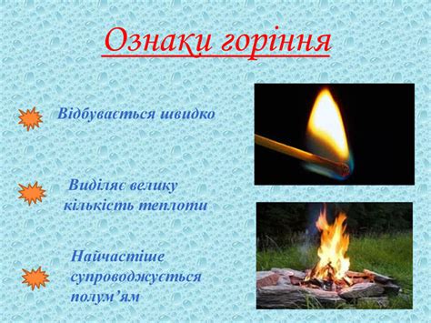 Умови виникнення та припинення горіння