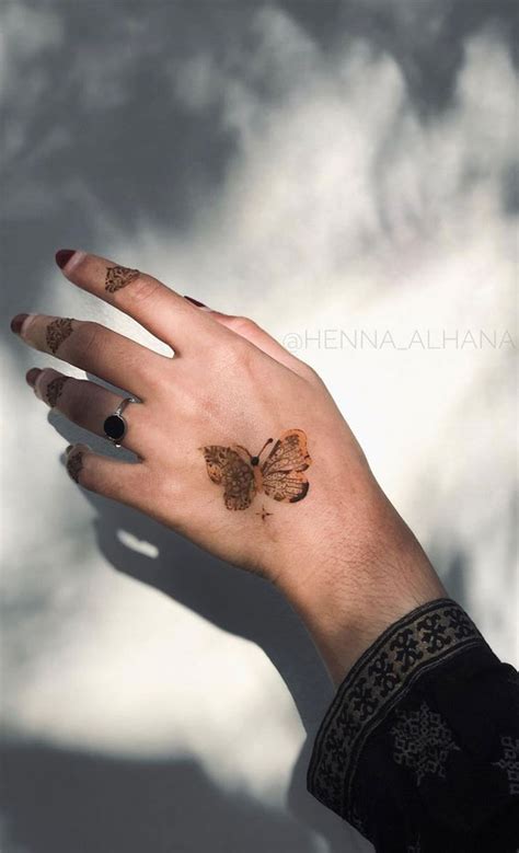 henna designs butterfly