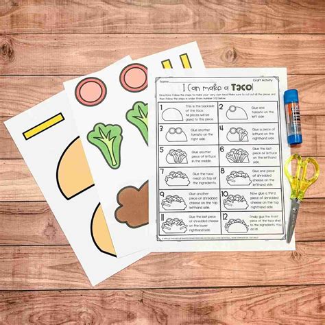 Make a Taco! Free Taco Crafting Activity (Visual Instructions Included ...