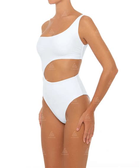 OPS01 One-Strap Waist Cutout One-Piece Bikini - mgoobeachwear