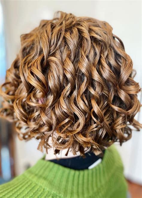 20 Romantic Curly Bob haircuts : Cute Latte Tone Short Bob