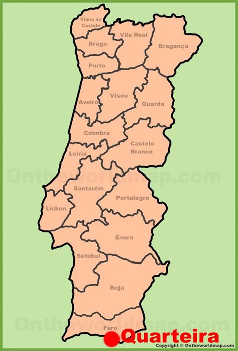 Quarteira location on the Portugal Map - Ontheworldmap.com