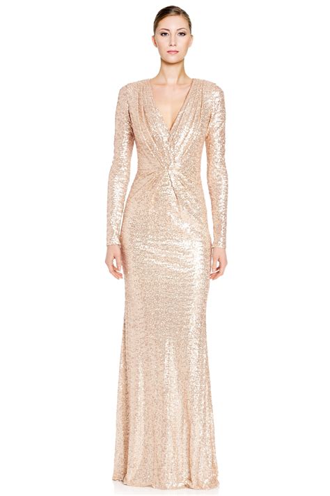 Blush Evening Gown With Sleeves at Darnell Johnson blog