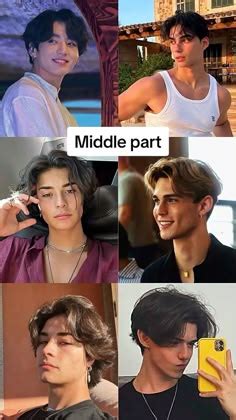 middle part hair style hair cut mens mens short hair middle part