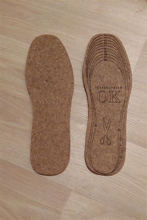 100% sheep wool felt insoles cut to fit. size: 6-15. - Kalyna - Russian ...