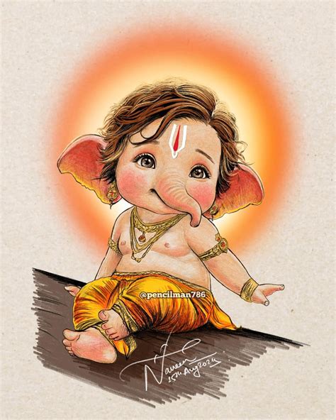 cute ganesha drawing