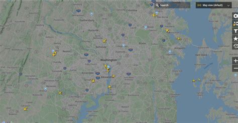 Current air traffic over the dc metro area : r/nova