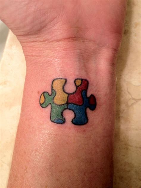 Autism Puzzle Pieces Tattoos