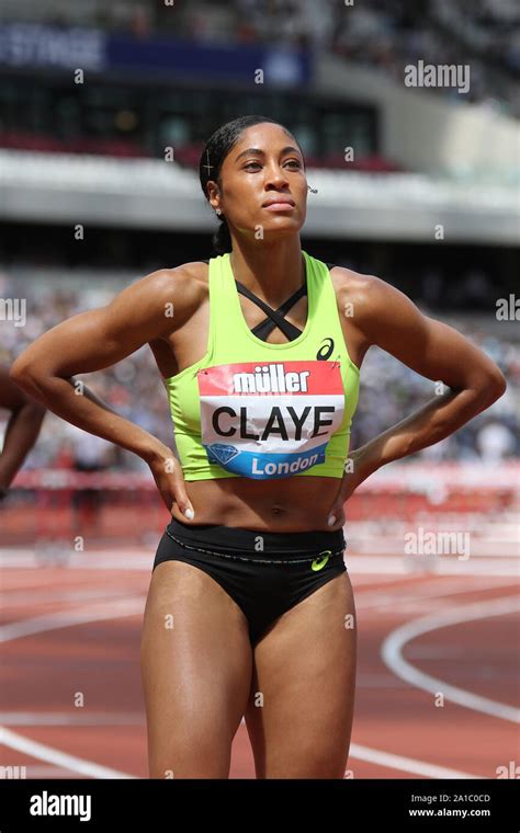 Queen CLAYE of USA in the womens 100 metres hurdles at the Muller ...