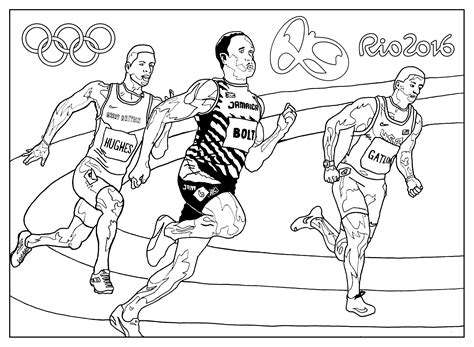 Rio 2016 olympic games athletics - Olympic (& sport) Adult Coloring Pages