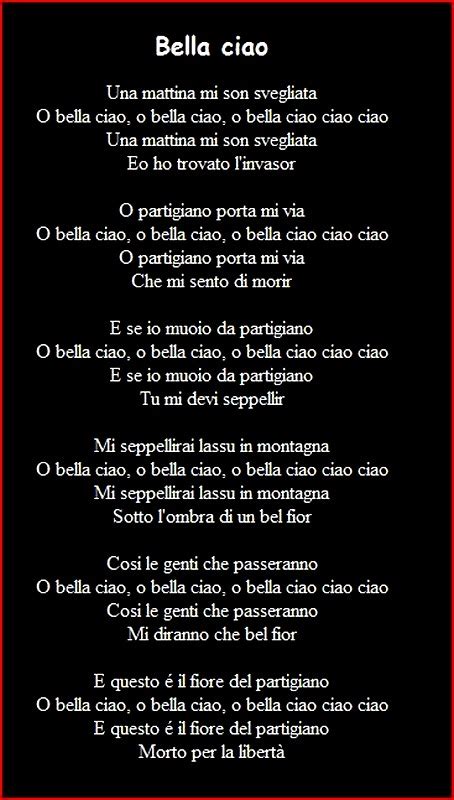 Bella Ciao - Chant des partisans italiens