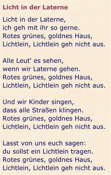 Ich geh mit meiner Laterne.. Damit Ihr textlicher auf dem Umzug