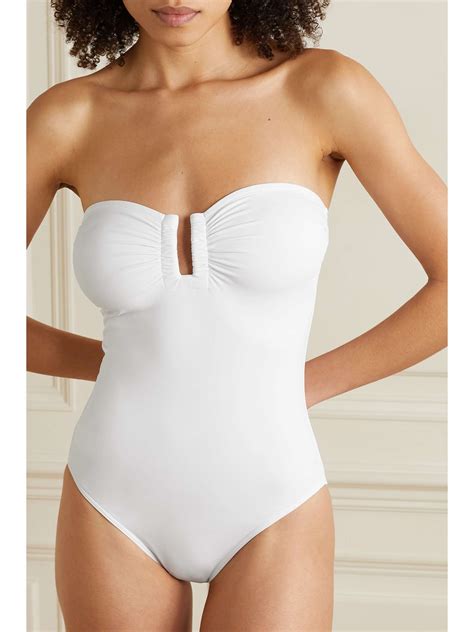 White Strapless Leotard