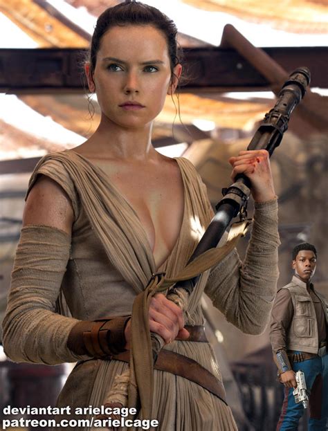 Rey (and Finn), Star Wars by arielcage on DeviantArt