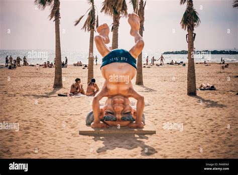 Tel Aviv's David Ben-Gurion headstand statue, erected as a tribute to ...