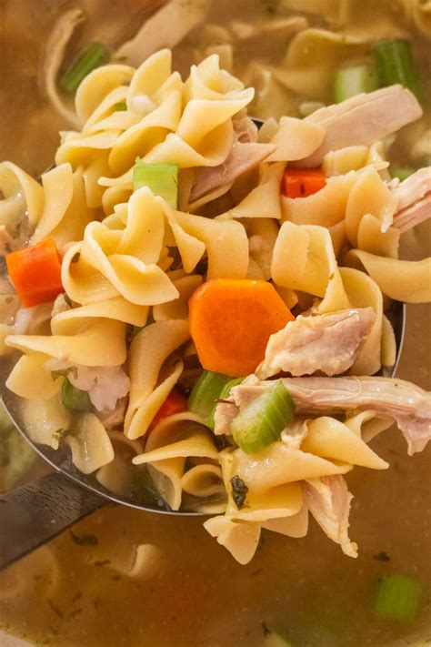 Chicken Noodle Soup Made with Chicken Thighs - Brooklyn Farm Girl