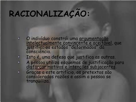 Racionalização Mecanismo De Defesa - PPT - MECANISMOS DE DEFESA PowerPoint Presentation, free download - ID ...
