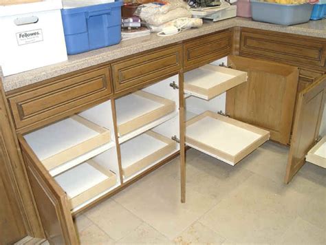 kitchen cabinet organization slide-outs roll-outs