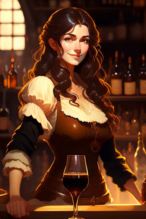 Lexica - Barmaid brunette tavern baroque oil painting rachel weisz ln