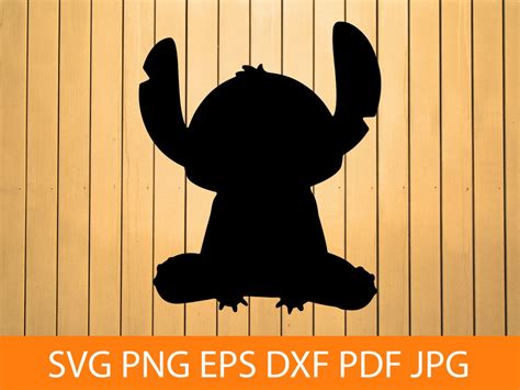Stitch Silhouette SVG PNG DXF, Stitch Silhouette Clipart, Stitch Files ...