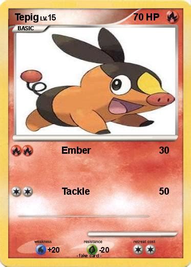 Pokémon Tepig 237 237 - Ember - My Pokemon Card