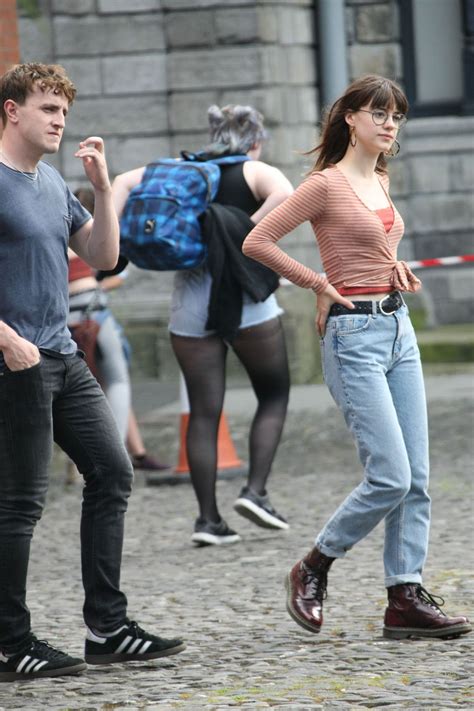 DAISY EDGAR JONES on the Set of Normal People in Dublin 07/23/2019