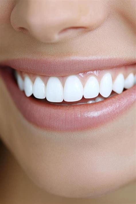 close    smiling person showing perfect white teeth  healthy