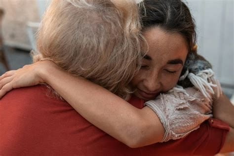 people hugging    stock photo