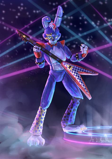 ArtStation - Glamrock Bonnie Bunny Fan Concept - FNAF Security Breach