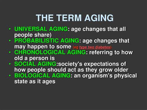 definition  aging theories  terms  body   aging